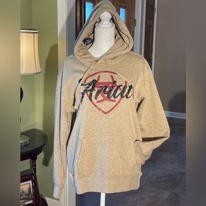 NEW 🌺 Ariat REAL Oatmeal Heather Hoodie Sweatshirt Size XS